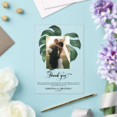 Monstera Tropical Leaf Wedding Bedankt Acryl Uitnodigingen (Insitu (Huwelijk))