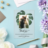 Monstera Tropical Leaf Wedding Bedankt Acryl Uitnodigingen (Insitu (Huwelijk))