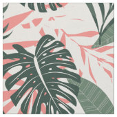 Monstera Tropical Leaves Rainforest Pattern Stof (Close Up)