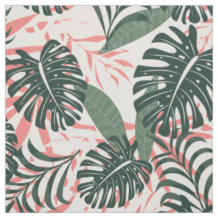 Monstera Tropical Leaves Rainforest Pattern Stof