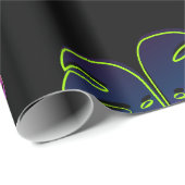 Monstera Tropisch Blad Illustratiepatroon Cadeaupapier (Rol Hoek)