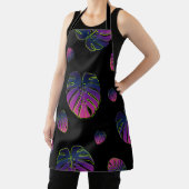 Monstera Tropisch Blad Illustratiepatroon Schort (Insitu)