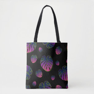 Monstera Tropisch Blad Illustratiepatroon Tote Bag