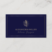 Monstera Tropisch blad Interieur Design Visitekaartje (Voorkant)