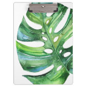 Monstera tropisch blad klembord - waterverf blad (Voorkant)