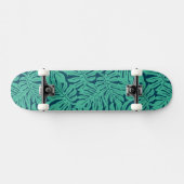 Monstera Tropisch Bladpatroon Persoonlijk Skateboard (Horizontaal)