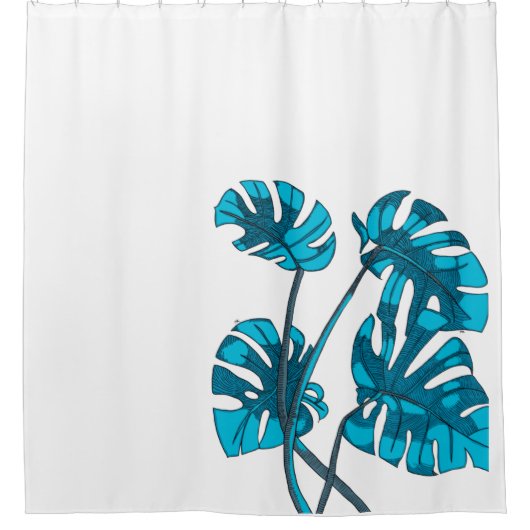 Monstera, tropisch en griezelig design! douchegordijn (Voorkant)