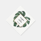Monstera Tropisch Palmblad Trouw Servetten (Hoek)
