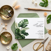 Monstera Tropische Bruiloft Uitnodiging