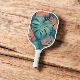 Monstera Tropische Waterverf Groene Palmbladeren Pickleball Paddle