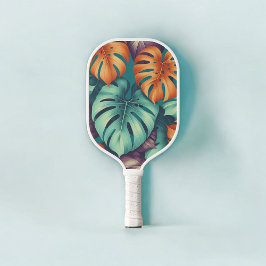 Monstera Tropische Waterverf Groene Palmbladeren Pickleball Paddle
