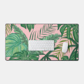 Monstera Varens Palmen Tropisch Bladroze Bureaumat (Keyboard & Muis)