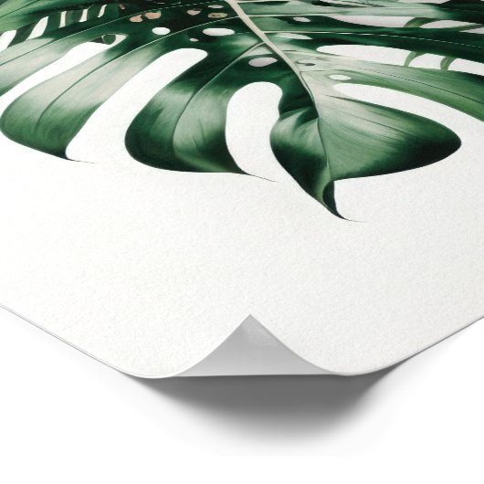 Monstera verlaat Art Print Poster (Hoek)