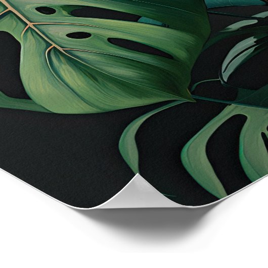 Monstera verlaat Art Print Poster (Hoek)