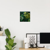 Monstera verlaat Art Print Poster (Thuiskantoor)