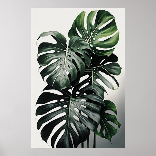 Monstera verlaat Art Print Poster (Voorkant)