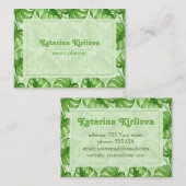 Monstera verlaat tropisch ontwerp visitekaartje (Voorkant / Achterkant)