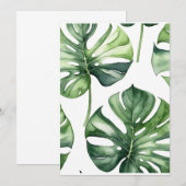 Monstera verlaat Waterverf schilderij Kaart (Voorkant / Achterkant)