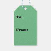 Monstera vertrekt tropische zomerslappen cadeaulabel (Achterkant)