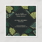 Monstera Vierkante Visitekaartje (Achterkant)