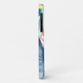 Monstera Watercolor Abstracte Kunst Naam Hoesje (Achterkant/links)