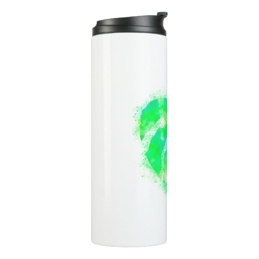 Monstera Watercolor Thermosbeker (Gedraaid links)