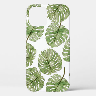 Monstera Waterverf Groene Tropische Bladeren Naadl Case-Mate iPhone Case