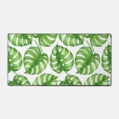 Monstera waterverf patroon bureaumat (Voorkant)
