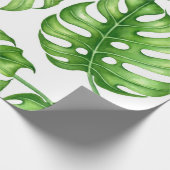 Monstera waterverf patroon cadeaupapier (Hoek)
