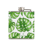 Monstera waterverf patroon heupfles (Achterkant)