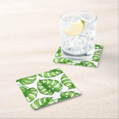 Monstera waterverf patroon kartonnen onderzetters (Insitu)