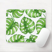 Monstera waterverf patroon muismat (Met muis)