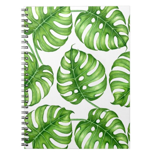Monstera waterverf patroon notitieboek (Voorkant)