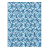 Monstera waterverf patroonblauw tafelkleed (Voorkant)