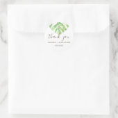 Monstera. Waterverf tropische bruiloft dank u Ronde Sticker (Tas)