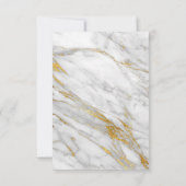 Monstera White Tropic Marble Gold Birthday Bridal Kaart (Achterkant)