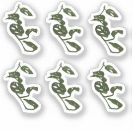 Monstera Wingerd Plant Tekening Ontwerp Sticker