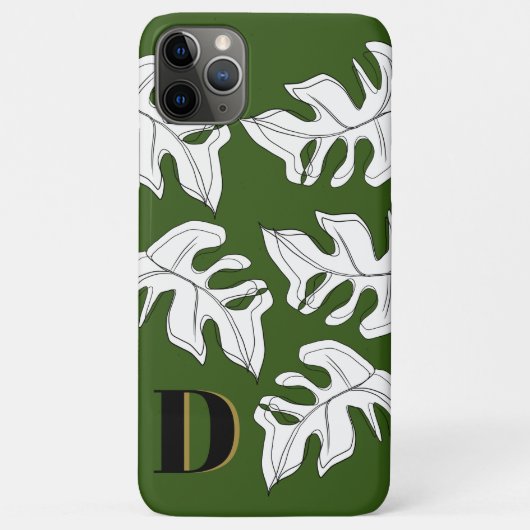 Monstera Wit Zwart Botanisch Huwelijk Case-Mate iPhone Case (Achterkant)