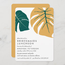 Monstera Yellow | Bruidsmeisjes Luncheon Bruiloft Kaart