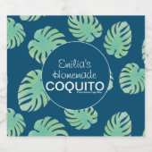 Monstera Zelfgemaakte Coquito Recept Zakelijk Bran Likeurfles Etiket (Enkel label)