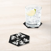 Monstera Zwart Witte Bruiloft Botanie Kartonnen Onderzetters (Insitu)