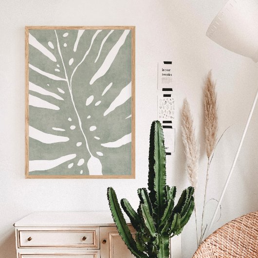 Monsterablad, salie groen plant poster