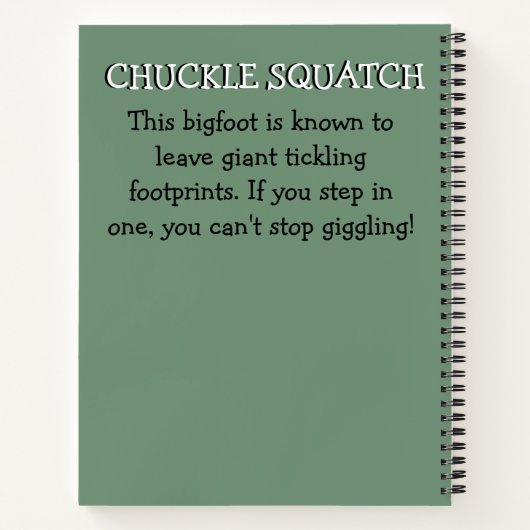 Monsterbedrijf...Giechel Squatch Notitieboek (Achterkant)