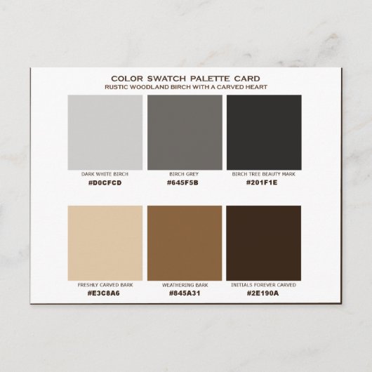 Monsterboardpalet voor kleurenpalet van Birch-tree Feestdagenkaart (Voorkant)