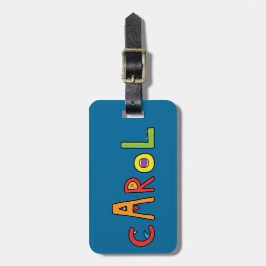 Monsterbrieven "Carol" Bagagelabel (Voorkant verticaal)