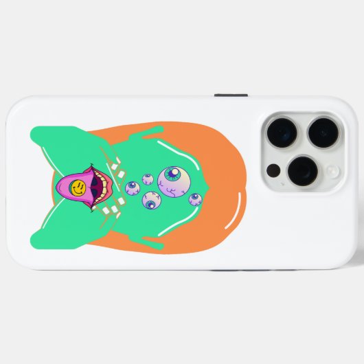 monstergezicht Case-Mate iPhone case (Achterkant (horizontaal))