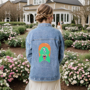 monstergezicht denim jacket