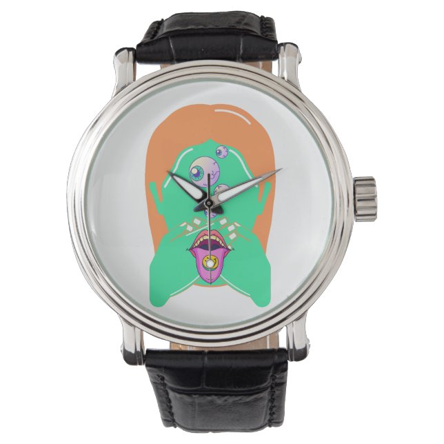 monstergezicht horloge (Voorkant)