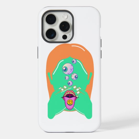 monstergezicht iPhone hoesje (Achterkant)