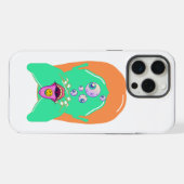 monstergezicht iPhone hoesje (Achterkant horizontaal)